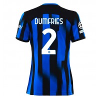 Maglie da calcio Inter Milan Denzel Dumfries #2 Prima Maglia Femminile 2023-24 Manica Corta